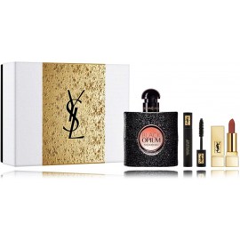 Yves Saint Laurent Black Opium komplekts sievietēm (50 ml. EDP + 1,3 g. lūpu krāsa + 2 ml. skropstu tuša)