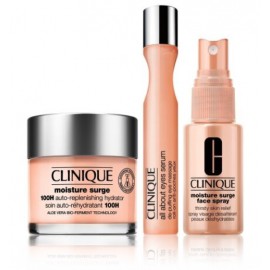 Clinique Moisture Surge Set komplekts (mitrinātājs 75 ml. + acu serums 15 ml. + sprejs 125 ml.)