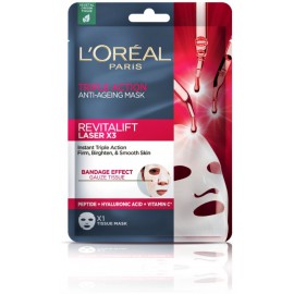 Loreal Revitalift Laser X3 Triple Action pretgrumbu lokšņu sejas maska