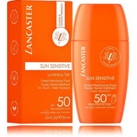 Lancaster Sun Sensitive Tinted Mattifying SPF50 aizsargājošs sejas fluīds