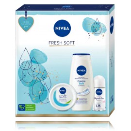 Nivea Soft komplekts ķermeņa kopšanai (100 ml. krēms + 250 ml. dušas želeja + 50 ml. rullīšu antiperspirants)