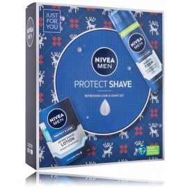 Nivea Men Protect Shave Refreshing Care & Shave komplekts vīriešiem (200 ml skūšanās putas + 100 ml losjons pēc skūšanās)