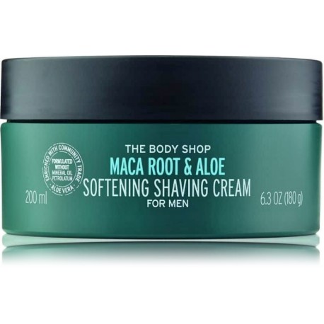 The Body Shop Maca Root & Aloe Softening mīkstinošs skūšanās krēms vīriešiem