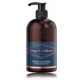 Gillette King C. Gillette Beard & Face Wash бодрящий шампунь для лица и бороды с кокосовой водой