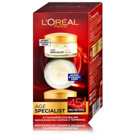 L'oreal Age Specialist 45+ sejas komplekts (nakts krēms 50 ml. + dienas krēms 50 ml.)