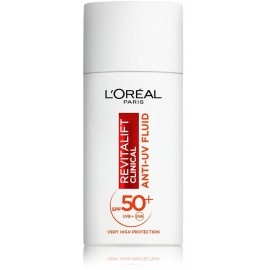 L'oreal Revitalift Clinical Anti-UV Fluid SPF50+ saules aizsarglīdzeklis sejai