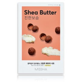 Missha Airy Fit Sheet Mask Shea Butter lokšņu sejas maska ​​ar šī koka ekstraktu