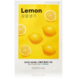 Missha Airy Fit Sheet Mask Lemon lokšņu sejas maska ​​ar citrona ekstraktu