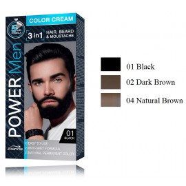 Joanna Power Men Color Cream 3in1 краска для волос, бороды и усов для мужчин