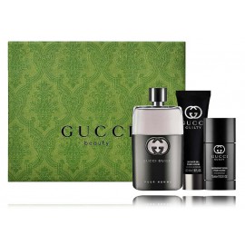 Gucci Guilty Pour Homme komplekts vīriešiem (50 ml. EDT + 75 g. zīmuļu dezodorants + 50 ml. dušas želeja)