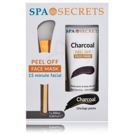 Xpel Spa Secrets Peel Off Face Mask Charcoal sejas komplekts (100 ml. maska ​​+ silikona otiņa)