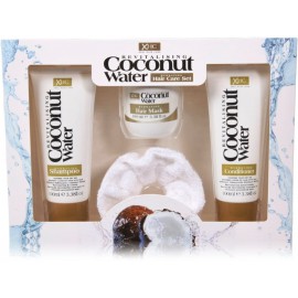 Xpel Coconut Water mitrinošs matu kopšanas komplekts (šampūns 100 ml. + kondicionieris 100 ml. + maska ​​100 ml. + matu gumija)