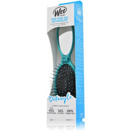 Wet Brush Pop And Go Detangler ceļojumu matu suka ar spoguli