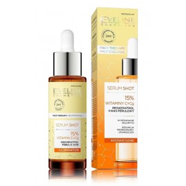 Eveline Serum Shot 15% Vitamin C + Cg balinošs sejas serums