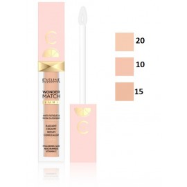 Eveline Wonder Match Lumi Brightening Creamy Concealer SPF20 starojumu piešķirošs konsīleris