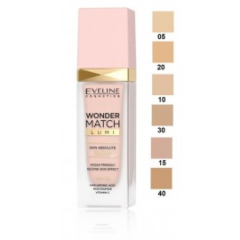 Eveline Wonder Match Lumi Brightening Foundation SPF20 starojumu piešķirošs grima pamats