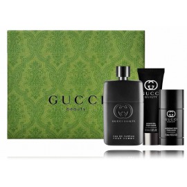 Gucci Guilty Pour Homme набор для мужчин (90 мл EDP + 75 мл дезодорант-стик + 50 мл гель для душа)