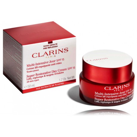 Clarins Multi-Intensive Jour Super Restorative Day Cream SPF15 atjaunojošs un pretnovecošanas dienas krēms sejai
