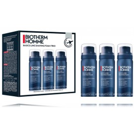 Biotherm Homme Travel Trio ceļojumu skūšanās putu komplekts vīriešiem (3 gab. x 50 ml.)