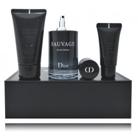 Dior Sauvage набор для мужчин (60 мл EDP + 50 мл бальзам после бритья + 50 мл гель для душа)