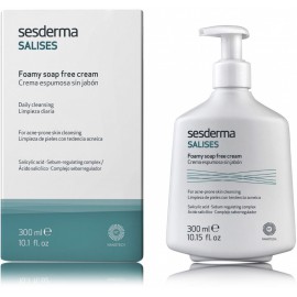 Sesderma Salises Foamy Soap Free Cream putojošs tīrīšanas līdzeklis bez ziepēm problemātiskai sejas ādai