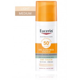 Eucerin Sun Protection Oil Control Tinted Sun Gel-Cream SPF 50+ tonējošs saules aizsargkrēms sejai