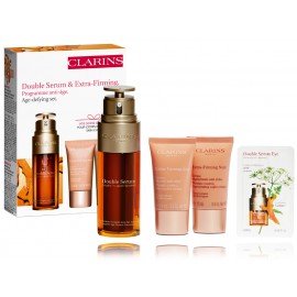 Clarins Double Serum & Extra-Firming Set komplekts (50 ml. serums + 0,9 ml. acu serums + 2 x 15 ml. dienas, nakts krēms)