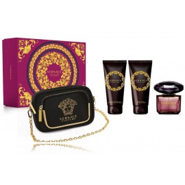 Versace Crystal Noir komplekts sievietēm (90 ml. EDT + 100 ml. ķermeņa losjons + 100 ml. dušas želeja + kosmētikas maciņš)