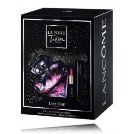 Lancome La Nuit Tresor набор для женщин (50 мл EDP + 3,4 г помада + 2 мл тушь)