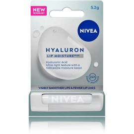 Nivea Hyaluron Lip Moisture Plus Transparent skaidrus drėkinantis lūpų balzamas su hialurono rūgštimi