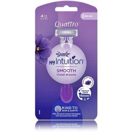 Wilkinson Sword My Intuition Quattro Smooth Violet Bloom одноразовые бритвы для женщин