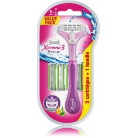 Wilkinson Sword Xtreme3 Beauty бритва + 5 бритвенных головок для женщин