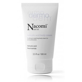 Nacomi Next Level Dermo Salicylic Acid Body Cream attīrošs un nomierinošs ķermeņa krēms ar salicilskābi un niacinamīdu