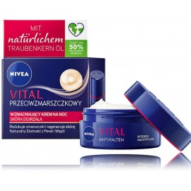 Nivea Vital Intensive Anti Wrinkle atjaunojošs nakts sejas krēms pret grumbām