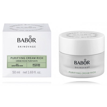 Babor Skinovage Purifying Cream Rich krēms taukainai un problemātiskai sejas ādai