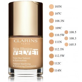 Clarins Skin Illusion Velvet Natural Matifying & Hydrating Foundation основа для макияжа