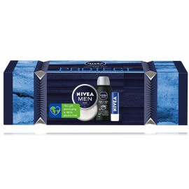 Nivea Men Cracker  Set komplekts vīriešiem (50 ml. dušas želeja + 30 ml. krēms + 5,5 ml. lūpu balzams)