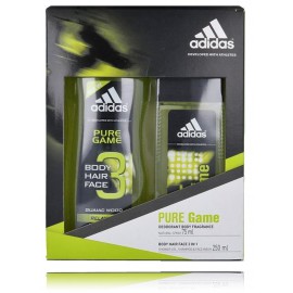 Adidas Pure Game komplekts vīriešiem (75 ml. dezodorants + 250 ml. dušas želeja)