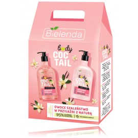 Bielenda Body Coctail Rhubarb & Vanilla ķermeņa komplekts (400 ml. ķermeņa balzams + 400 ml. dušas želeja)