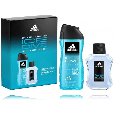 Adidas Ice Dive komplekts vīriešiem (100 ml. EDT + 250 ml. dušas želeja)