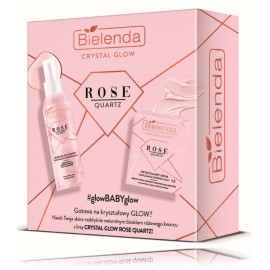 Bielenda Crystal Glow Rose Quartz sejas kopšanas komplekts sievietēm (200 ml migla + 50 ml krēms)