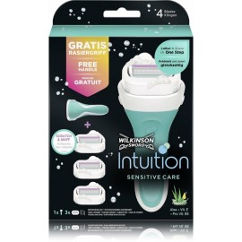 Wilkinson Sword Intuition Sensitive Care skuveklis sievietēm ar ziepēm + 3 maināmas galviņas