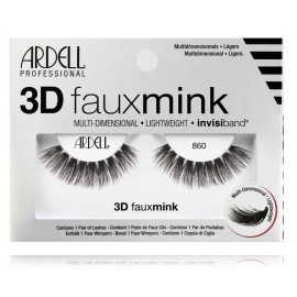 Ardell  3D Faux Mink 860 False Lash līmējamās mākslīgās skropstas