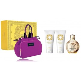 Versace Eros pour Femme komplekts sievietēm (100 ml. EDP + 100 ml. dušas želeja + 100 ml. ķermeņa losjons + kosmētikas maciņš)