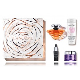 Lancome Tresor komplekts sievietēm (100 ml. EDP + 50 ml. attīrošais pieniņš + 7 ml. serums + 15 ml. krēms)