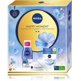 NIVEA Happy Moment komplekts (dienas krēms 50ml. + acu kosmētikas noņēmējs 125ml. )