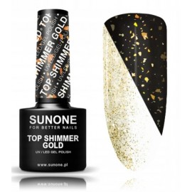 SUNONE Top Shimmer No Wipe Gold верхний слой лака для ногтей
