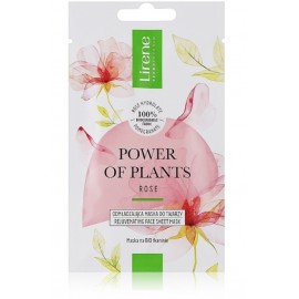 Lirene Power Of Plants Rose Rejuvenating Face Sheet Mask восстанавливающая тканевая маска для лица