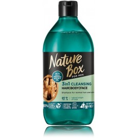 Nature Box For Men 3in1 Cleansing Hair, Body, Face Shampoo attīrošs šampūns matiem, ķermenim un sejai vīriešiem