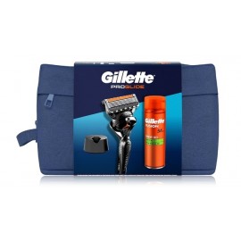 Gillette Fusion Proglide набор мужской (бритва + сменная головка + подставка  + гель для бритья 200 мл + косметичка)